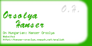 orsolya hanser business card